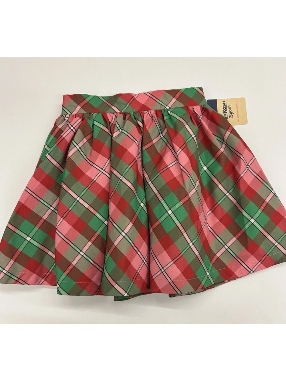 Oshkosh Plaid Skirt Girl 5 Red Green Plaid Tulle Holiday Christmas NEW